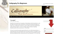 Desktop Screenshot of calligraphyforbeginners.com