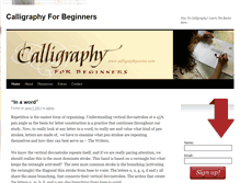 Tablet Screenshot of calligraphyforbeginners.com